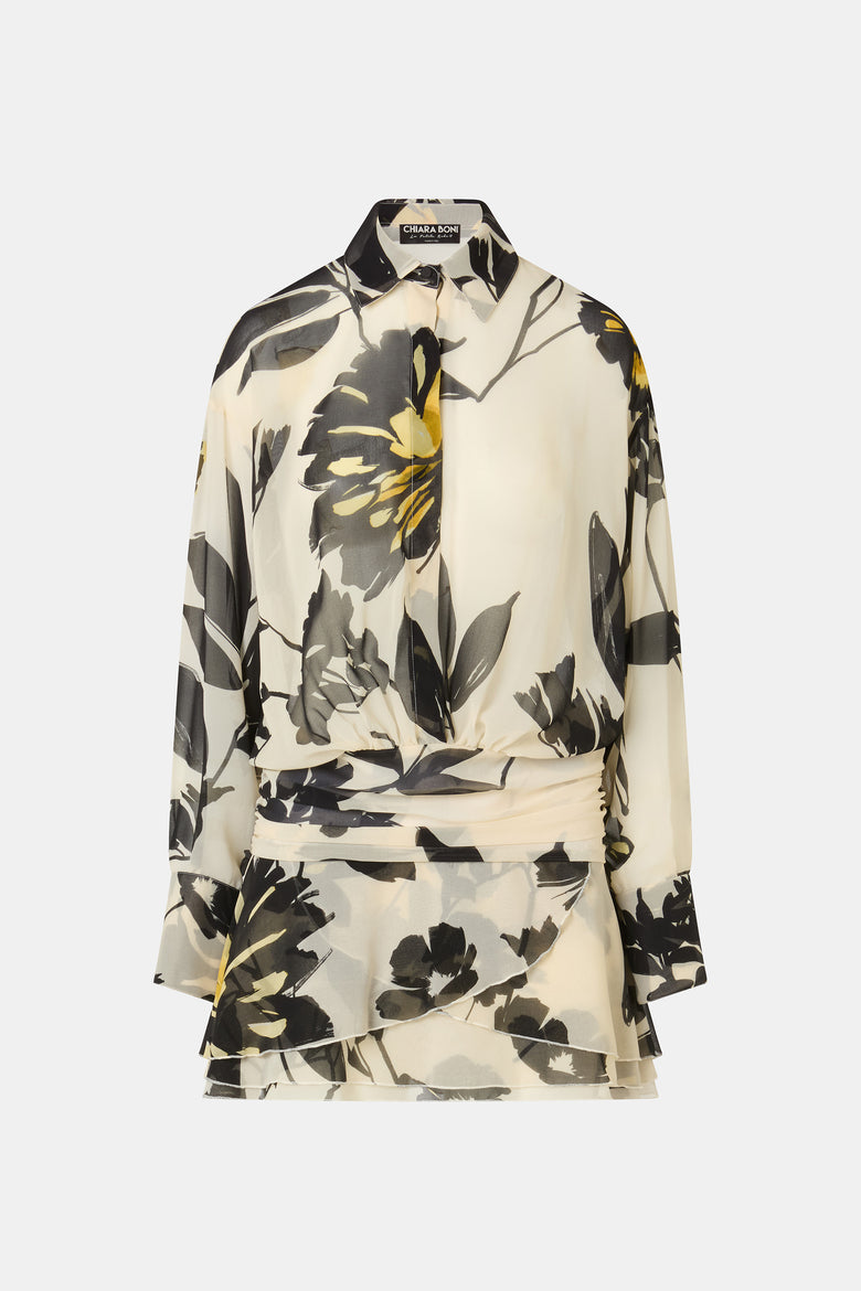 Abito Esdra In Georgette Stampato   1