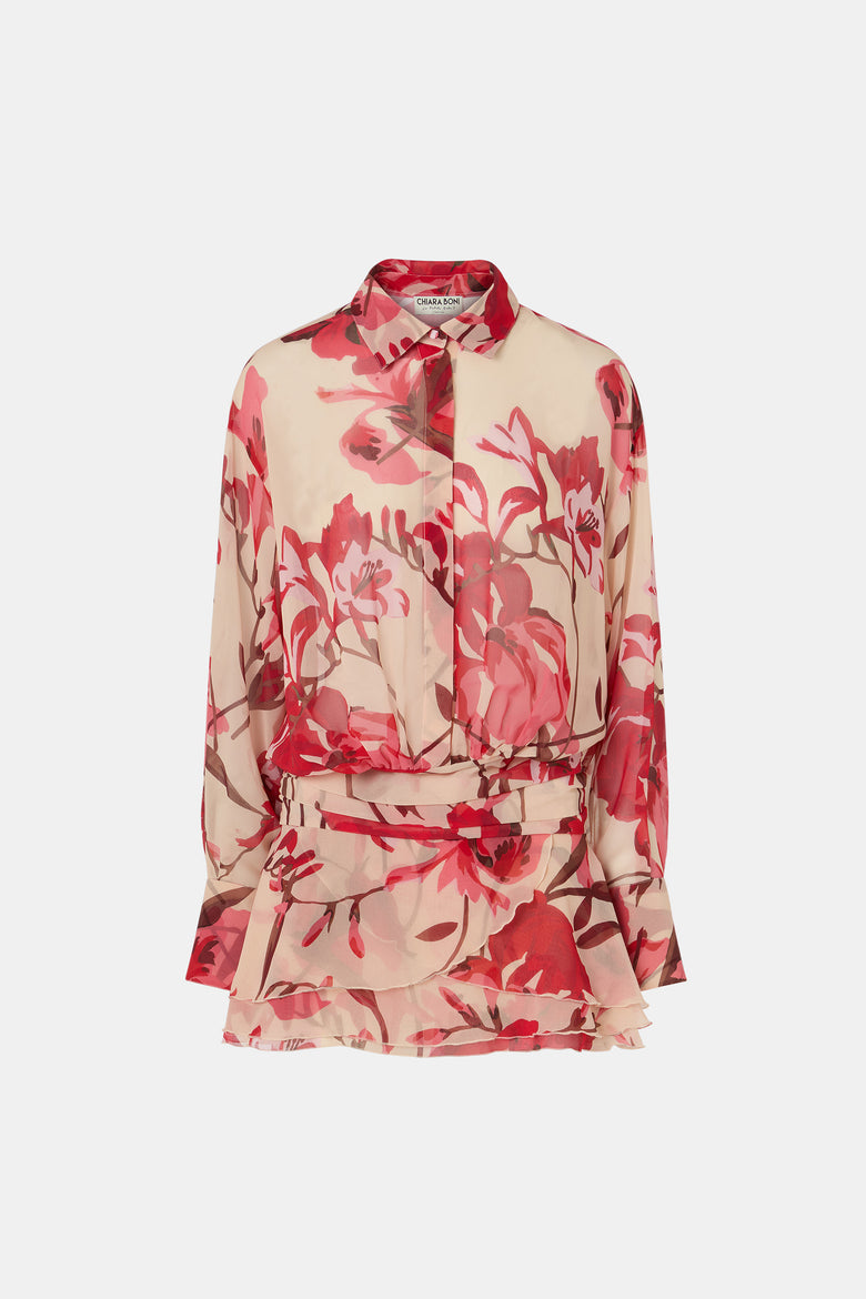 Esdra Printed Georgette Dress   1