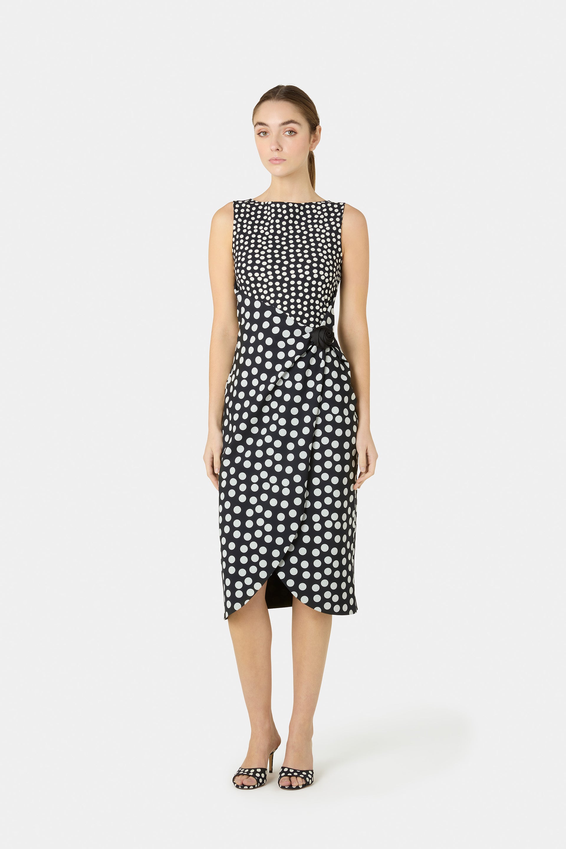 chiara boni la petite robe midi dresses Chiara Boni La Petite Robe Silvheart Ruffle-Trimmed Midi-Dress