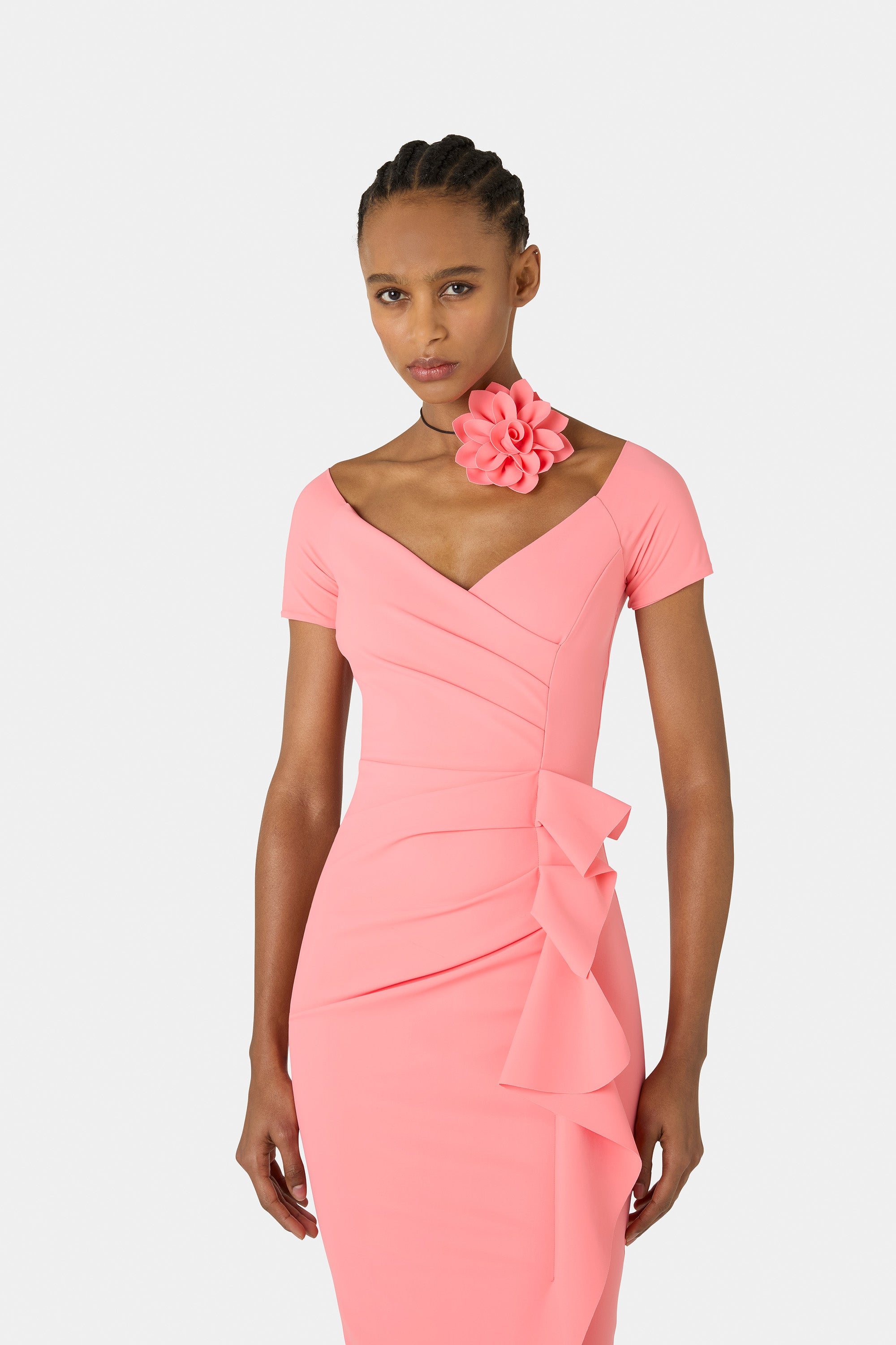 ワンピース Lace Quilted Bow Flower Brooch Sundress Flower Brooch | Chiara Boni La Petite Robe®