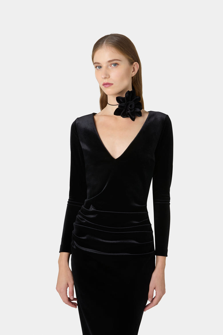 Velvet Flower Brooch   1