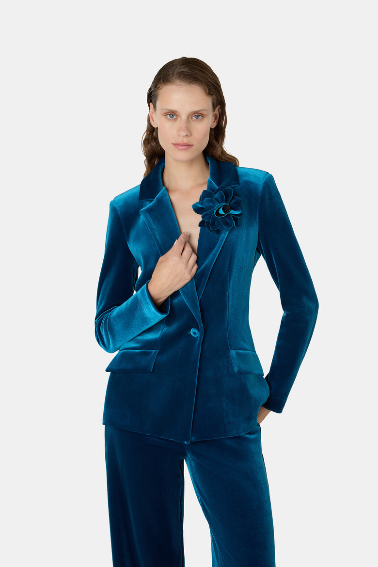 Velvet Flower Brooch   1