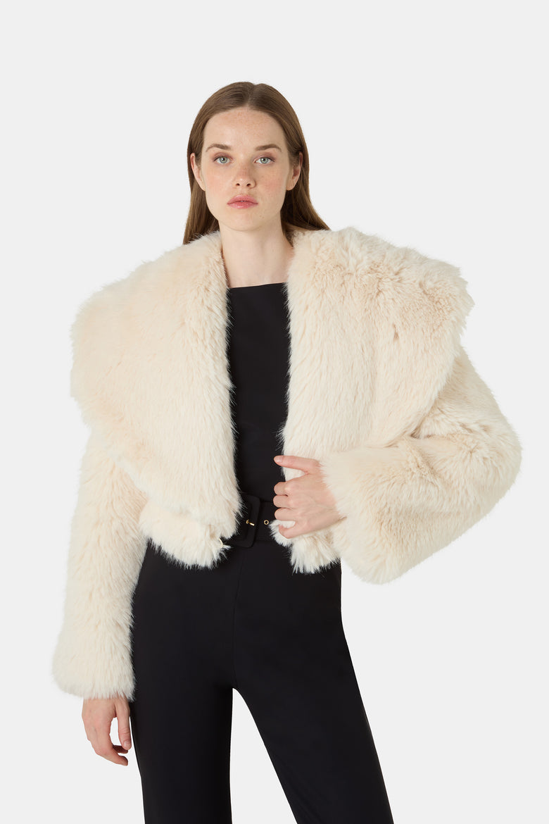 Sybe Faux Fur Cropped Jacket   5