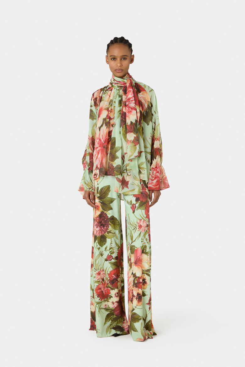 Camicia Slawa In Georgette Stampata   1