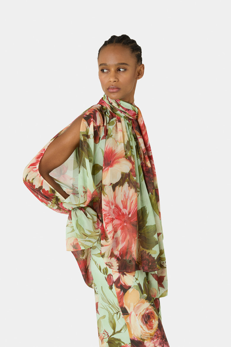Camicia Slawa In Georgette Stampata   5