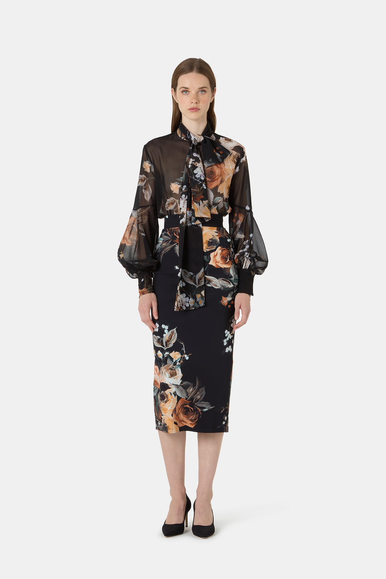 Luminette Midi Printed Skirt   1