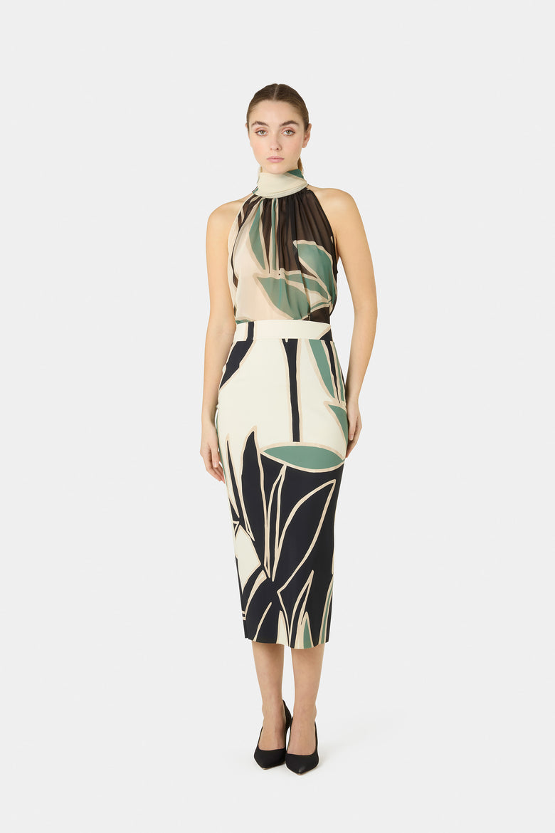 Luminette Midi Printed Skirt   1
