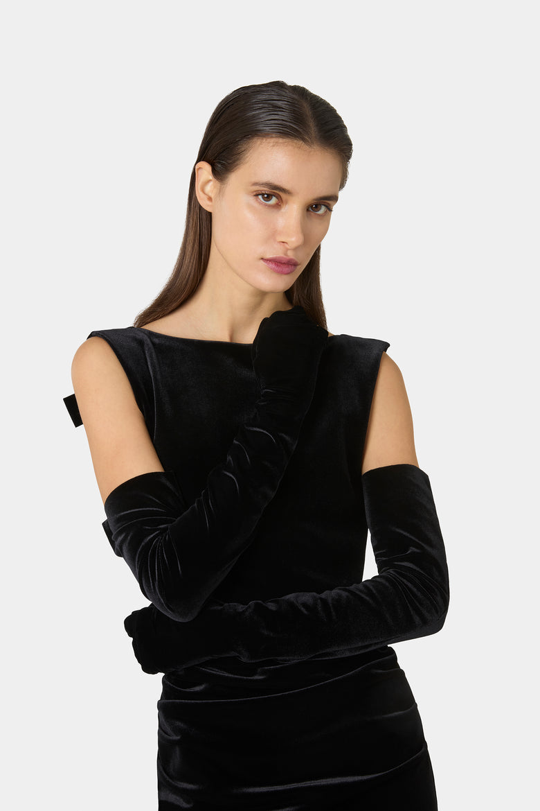Long Velvet Gloves   1