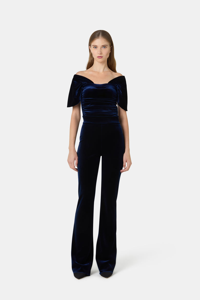 Venusette High Waisted Velvet Pants   1