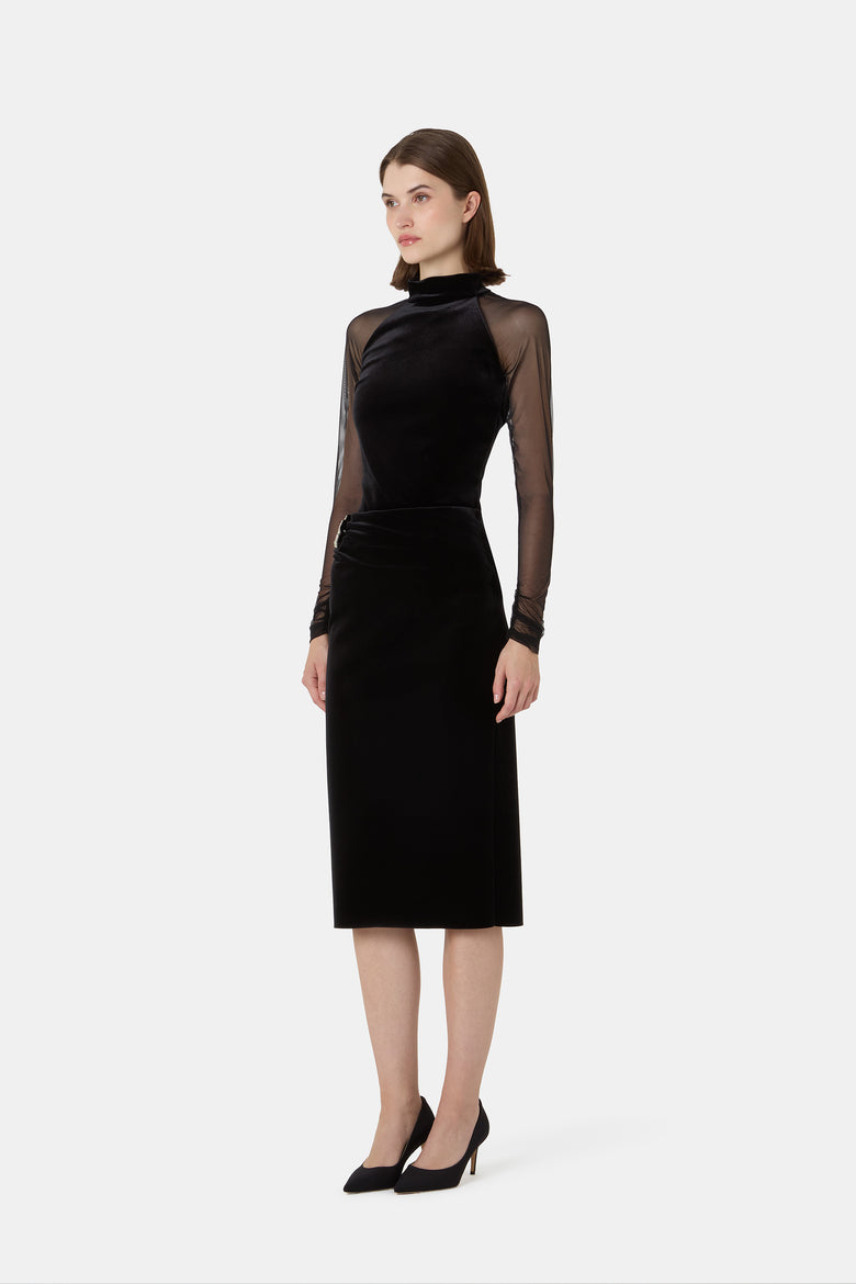 Islu Tulle And Velvet Top   3