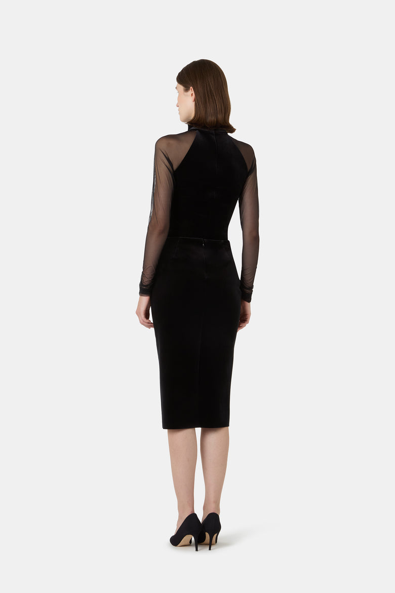 Islu Tulle And Velvet Top   4
