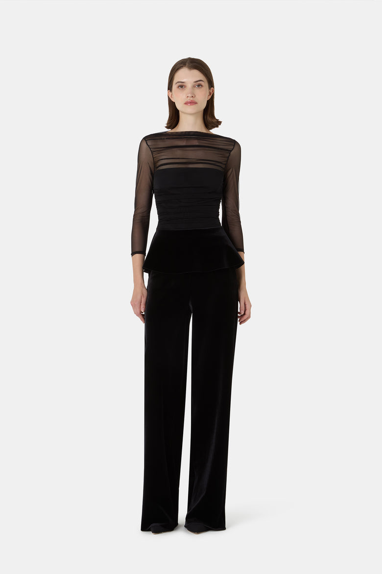 Mausi Velvet And Tulle Top   1