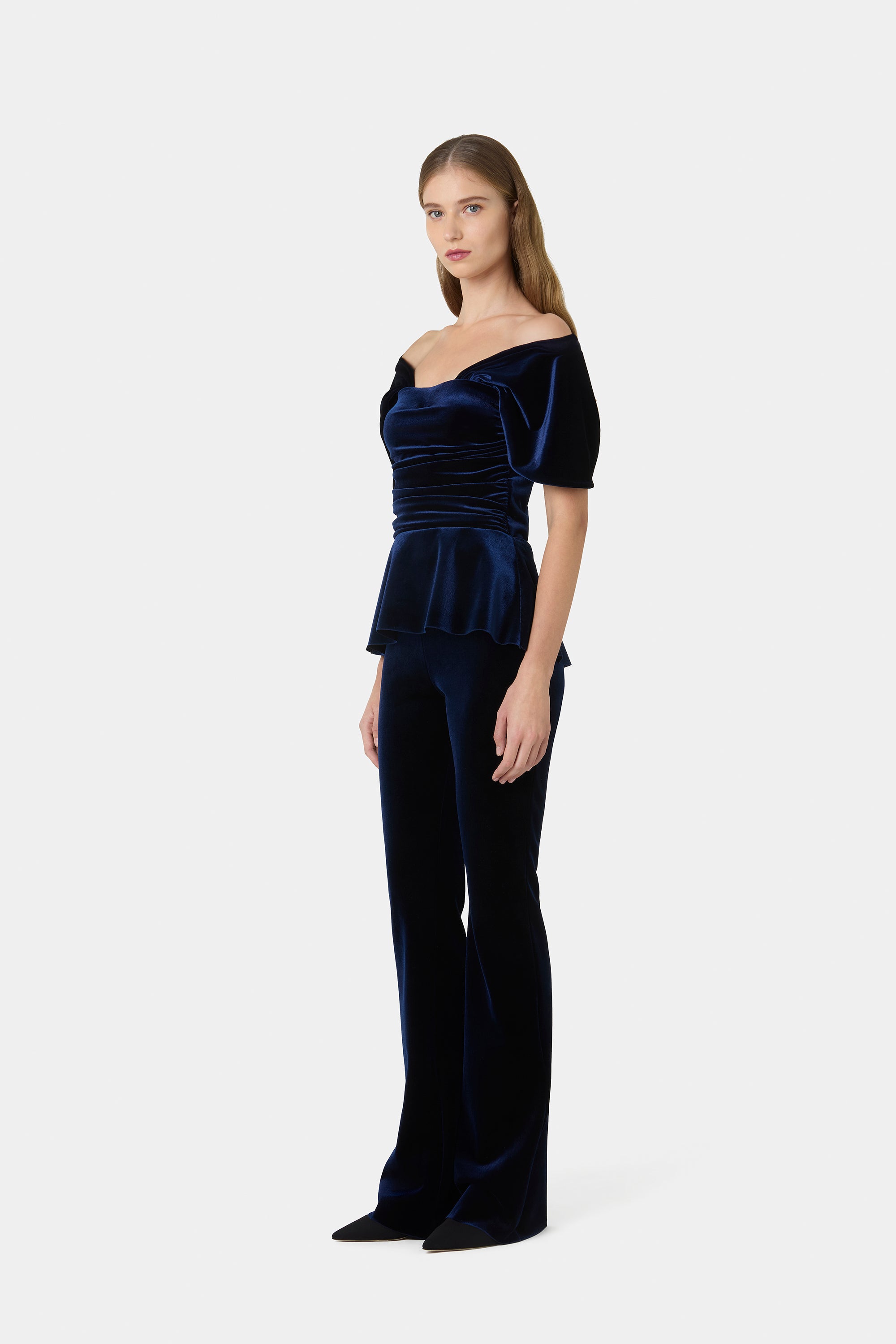 【senee】 ribbon velour tops Vesela Velvet Top | Chiara Boni La Petite Robe®