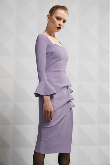 violet cocktail dress