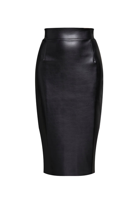 LUMI FAUX-LEATHER SKIRT
